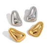 Pendientes Triangulares de Encaje de Acero Inoxidable Minimalistas y Únicos con un Diseño de Nicho de Alta Gama para Mujer