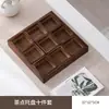 Plato de Frutas de Nueve Compartimentos para Preparar Té Junto a la Estufa, Bandeja de Madera con Compartimentos Divididos, Plato Lateral para Olla Caliente