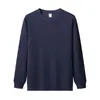 Sudadera de Algodón Pesado Color Sólido Estilo Japonés Cuello Redondo Unisex Holgada Gruesa Sencilla Top de Pareja Manga Larga