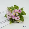 Flores de Seda, Flores Artificiales, Rosas, Colores Cítricos de Primavera, Ramos de Boda, Accesorios para Fotografía de Bodas, Arte Floral, Decoración del Hogar