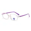 Nuevas gafas retro de color caramelo para niños con marco pequeño ovalado y protección contra luz azul, se pueden equipar con marco para miopía