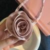 Colar francês Handmade Rosa Alça Pescoço Madrinha Pulseira Colar Flor