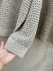 BORBOTIE Tricô Feminino 2026 Outono/Inverno Novo Estilo BC Old Money Gola Redonda Lantejoula Crochê Vazado Suéter