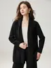 Cárdigan de Cachemir de Longitud Media Estilo Otoño/Invierno 2026 Bufanda para Mujer Cuello Base Capa Exterior Versátil Grueso con Cordones