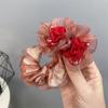 C064-1 Corda de Cabelo Pérola Perfumada Pequena de Organza Elástico de Cabelo Faixa de Cabeça de Cristal Doce Transfronteiriça Acessório de Cabelo Elástico para Menina