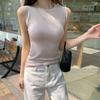 Foto Real # Camisola de Algodón Puro para Mujer Capa Interior Verano Nuevo Chica Hot Puede Usar Top Exterior Camiseta sin Mangas