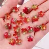 Cuentas de Flor de Cerezo con Gradiente Esmaltado Portaflores de Cuentas Sueltas Pulsera Hecha a Mano DIY Collar Pasador Antiguo Pendientes Accesorios de Joyería