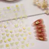 Adesivos para Unhas Linha Graffiti Coração, Vários Designs Mistos, Coração Oco Plano Versátil Adesivos para Unhas DIY, Estilo Dh