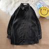 Camisa de Manga Larga para Hombre 2026 Nueva Colección Primavera y Otoño Estilo Casual Verano Delgada Rayada Camisa Chaqueta Estudiante