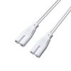 Cable de enchufe T8 al por mayor cola de 8 palabras 0.3 mm² 2 hilos cabeza única semi-pelado cable de alimentación personalizado para lámpara LED integrada T5