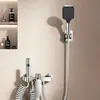 Atacado Transfronteiriço Espaço Alumínio Cinza Pistola Pressurizado Quente e Frio Tipo Split Chuveiro Simples Fábrica de Fontes para Banheiro