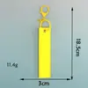 Tira de Tela de Correa con Borde de Bloqueo Liso Estilo Ins Logo Bordado de Doble Cara Llavero de Aviación Colgante de Bolsa Etiqueta Tejida DIY Pulsera