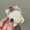 Corea del Sur Dongdaemun Nuevo Curry Marrón Diamante Guisante Aleación Anillo para el Cabello Elegante Simple Sentido de Alta Gama Cuerda para el Cabello Accesorios para el Cabello