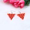 Pendientes geométricos de cinta vintage con estampado de leopardo pendientes simples redondos Triángulo Cuadrado pendientes con estampado de cebra pendientes mujer