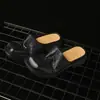 Pantuflas tipo Mula de Piel de Vaca de Primera Capa para Mujer, Cubierta a la Mitad Verano Nuevo Estilo Sandalias de Piel Genuina con Efecto Desgastado, Punta Redonda, Tacón Medio para Mujer