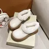 Zapatos de Algodón de Invierno con Felpa para Personas Perezosas Zapatos Cálidos para Mujer Usa Grueso Antideslizante Suela Negra Felpa 2026 Zapatos Esponjosos en la Boca