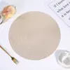 Rx3206 Simples Cor Pura Estilo Europeu PVC Estampagem a Quente Jogo Americano Hotel Porta-copos Isolado Prato para Bife Jogo Americano para Sala de Estar