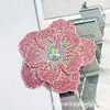 Acessórios de Joias com Strass de Camélia Transfronteiriços Flores Tridimensionais de Sapato de Camada Dupla Acessórios para Roupas Acessórios de Broche para Headwear DIY