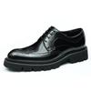 [Gran Promoción] Zapatos de Cuero para Hombre Brogue Británico Formal de Negocios Zapatos de Cuero para Hombre Boda Cuero Genuino Zapatos de Oficina Envío Gratis
