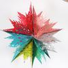 Decoração de Festa de Fim de Ano Natalino Colorida Cerâmica Seis Seções Montanha Estrela Bola de Espinhos Decoração Favo de Mel Pingente Tridimensional Ornamento Pendurado