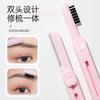 LMLTOP - Navaja recortadora de cejas con diseño de doble cabezal, equipada con dos peines para cejas, red protectora de almacenamiento telescópica, navaja afeitadora de cejas LLT31