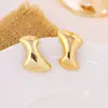 Pendientes Irregulares Geométricos de Moda Europea y Americana con Galvanoplastia de Oro Real Pendientes de Lujo Ligero de Nicho Pendientes de Venta Caliente Transfronteriza