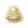 Pé ouro branco jade pingente Guanyin Maitreya Buda corajoso Ruyi ouro incrustado jade pingente produto Atlas colar atacado