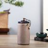Juego de té para seis caballeros con esmaltado en horno, accesorios para juego de té de kung fu, tetera de cerámica, pinza para té de ébano, adornos artísticos para el té