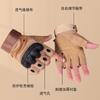Guantes de montar tácticos de medio dedo para hombre, resistentes, transpirables, resistentes al desgaste, guantes tácticos protectores antideslizantes para ciclismo.