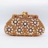 *Bl004 Bolsa de Strass Aliexpress com Metal Vazado Cristal Bolsa de Festa, Bolsa Bordada com Diamantes de Comércio Exterior, Bolsa Clutch Feminina