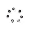 5.2 x 5.2 x 4.3mm 0.4g plata antigua accesorios para joyería DIY flor de aleación de zinc retro cuentas con agujero pequeño