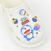 Doraemon PVC cola macia DIY jóias grampo de cabelo buraco sapatos copo capa de telefone celular geladeira adesivo papelaria adesivo tridimensional