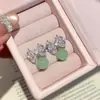 Brincos de Tarraxa Borboleta de Cristal Pérola Orvalho Agulha de Prata Laço Zircônia Brincos de Atmosfera Suave Brincos de Design Nicho Atacado
