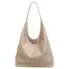 Bolso de hombro retro transfronterizo para mujer, nuevo bolso tote de gamuza estilo coreano 2026, versátil y de gran capacidad