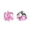 Pendiente de Joyería de Aleación de Titanio Jiangtai F136 con Base Redonda Circonita de Copo de Nieve Titanio G23 Piercing Corporal Stud para Lengua Stud para Hélice de Oreja