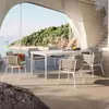 Silla de Ratán para Exterior Personalizada Combinación de Mesa de Comedor Balcón Patio Jardín Ocio Silla de Ratán Mesa y Sillas para Restaurante al Aire Libre