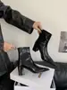 Botines de Punta Aguda para Mujer, Nuevos Botines de Otoño e Invierno 2026 para Mujer, Botines de Tacón Alto, Botines Estrechos de Diseño de Nicho, Botines de Tacón Grueso