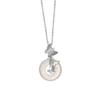 Collar Colgante Hebilla de Paz Mariposa de Calcedonia Natural de Plata de Ley S925 para Mujer, Joyería de Alto Nivel Estilo Chino Nuevo, Venta al por Mayor desde la Fuente