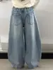 Jeans de Sarja Novo Estilo Primavera e Outono para Meninas Grandes Roupas Infantis Meninas Jeans Solto Estiloso Versátil Fashion