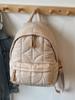 Mochila de plumífero para mujer 2024 Nuevo estilo de verano para estudiantes de secundaria, Bolsas escolares para niñas, Mochilas ligeras de algodón para estudiantes de preparatoria