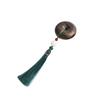 Pieza de mango de mano de sándalo verde talla de madera hebilla de seguridad placa de juego nostálgica juego artesanías adornos joyería borla hombres