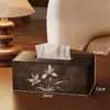 Nueva caja de pañuelos estética estilo chino Dinastía Song inspirada en Zen para sala de estar, dormitorio, mesa de centro, con almacenamiento integrado para control remoto, caja de pañuelos de alta gama