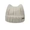 Gorro de Punto de Moda con Orejas de Gato para Mujer Otoño e Invierno, Circunferencia de Cabeza Grande, Gorro Lindo y Cálido, Adelgazante, a Prueba de Frío, Protector de Orejas