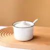 Pote de Tempero de Cerâmica Japonês Simples Caixa Garrafa Pote de Tempero Caixa Garrafa Pote de Sal Pote de Óleo Pote de Pimenta Pote de Vinagre Pote de Tempero