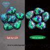 Anel com Pedra Sintética Aobao em Forma de Pera Huagang Gem Pedra Bruta Superfície Anelada Cor Opala Pedra Artificial Base Plana Superfície Lisa FI10