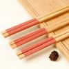 Palillos de Bambú al por Mayor 24cm Cinco Colores Cinco Líneas Nudo Enroscado Sin Nudos Antideslizantes Palillos de Bambú para Compartir Comidas en Casa con Logo Personalizable