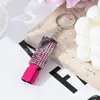 Amazon sobrevivência ao ar livre liga de alumínio plana alta frequência tubo duplo apito moda diamante chaveiro pingente acessórios de chave