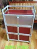 Armário Lateral Simples Cozinha Doméstico Multifuncional Liga de Alumínio Inox Armário Prateleira de Armazenamento Armário de Armazenamento