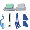 Escova removedora de poeira para saída de ar de ar condicionado, escova para frestas de persiana, escova para frestas e sulcos de cozinha, conjunto de escovas para limpeza de janelas