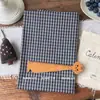 Tela de cuadros vintage de color oscuro estilo coreano hecha de algodón puro, material estampado teñido en hilo para ropa de mujer y niño, accesorios para padres e hijos